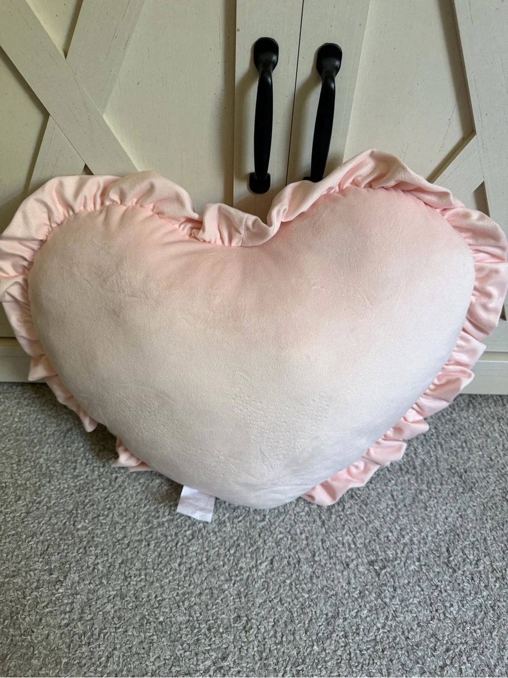 NEW Trick Or Chic Pink Heart with Bedazzled Bats Halloween Pillow